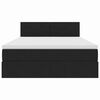 vidaXL Cama com Armazenamento com colch&atilde;o Preto 140 x 200 cm Veludo