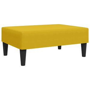 vidaXL Apoio de p&eacute;s 77x55x31 cm veludo amarelo