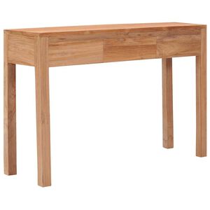 vidaXL Mesa consola 110x35x75 cm madeira de teca maci&ccedil;a