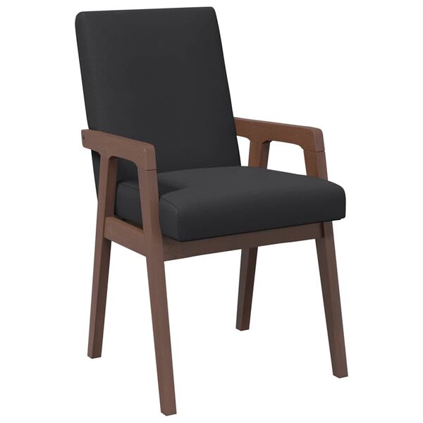 vidaXL Cadeiras de jantar com almofad&otilde;es 2 pcs madeira maci&ccedil;a castanho