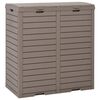 vidaXL Caixote lixo exterior 78x41x86 cm polipropileno castanho-claro