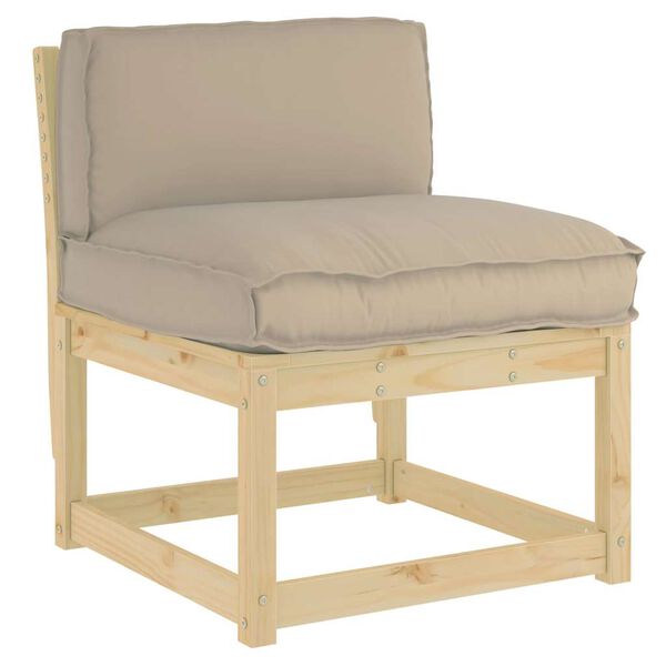 vidaXL Almofada de palete para encosto Cinzento-acastanhado