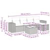 vidaXL 6 pcs conjunto de sof&aacute;s jardim c/ almofad&otilde;es vime PE castanho