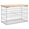 vidaXL Banco de jardim c/ design gabi&atilde;o 63x31,5x42 cm pinho maci&ccedil;o