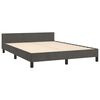 vidaXL Estrutura de cama sem colchão 140x200 cm veludo cinzento-escuro