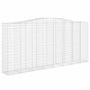 vidaXL Cesto gabi&atilde;o arqueado 400x50x180/200 cm ferro galvanizado