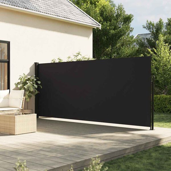 vidaXL Toldo lateral retr&aacute;til 180x600 cm preto