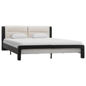 vidaXL Estrutura da Cama Preto 218 x 132 x 86,5 cm Couro Sint&eacute;tico