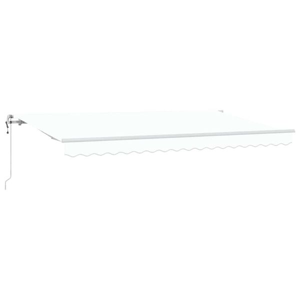 vidaXL Toldo Retr&aacute;til Branco 400 x 200 cm tecido