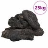 vidaXL Pedras vulc&acirc;nicas 25 kg 10-30 cm preto