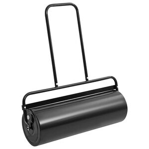 vidaXL Rolo para relvado de jardim 63 L ferro e a&ccedil;o preto