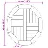 vidaXL Tampo de mesa redondo 2,5 cm 40 cm madeira de teca maci&ccedil;a