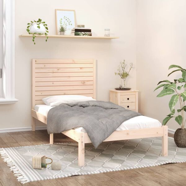 vidaXL Estrutura de cama 90x200 cm madeira maciça