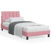 vidaXL Cama com colch&atilde;o Hanko 90x200 cm veludo rosa