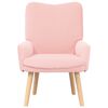 vidaXL poltrona Rosa 63 x 67 x 94 cm Tecido de Ovelha e Compensado