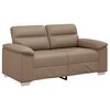 vidaXL Sof&aacute; de 2 lugares Cappuccino 160x81x84 cm Couro sint&eacute;tico