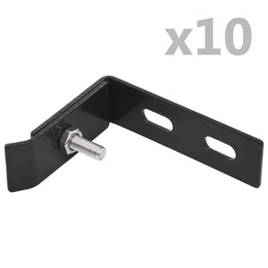 vidaXL Conetor de canto para parede 10 conjuntos antracite