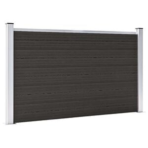 vidaXL Painel de veda&ccedil;&atilde;o WPC 180x105 cm preto