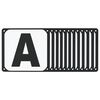 vidaXL Letras de adestramento para arena 12 pcs a&ccedil;o