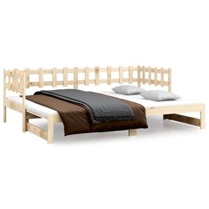 820736 vidaXL Sof&aacute;-cama de puxar 2x(80x200) cm madeira de pinho maci&ccedil;a