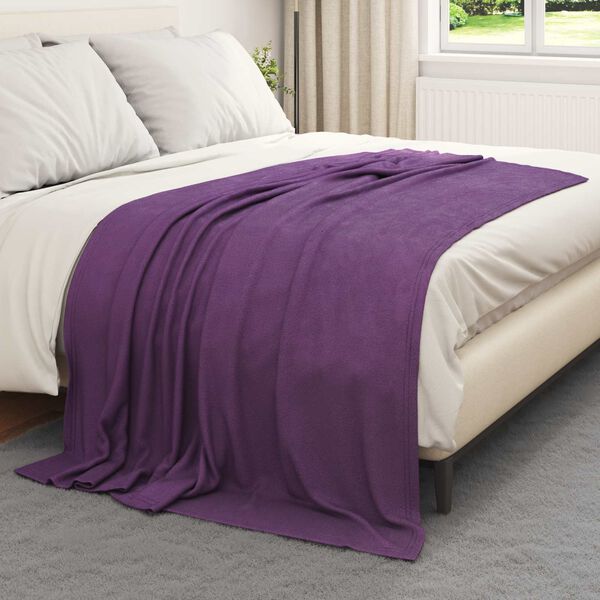 vidaXL Cobertor Roxo 200 x 150 cm L&atilde;