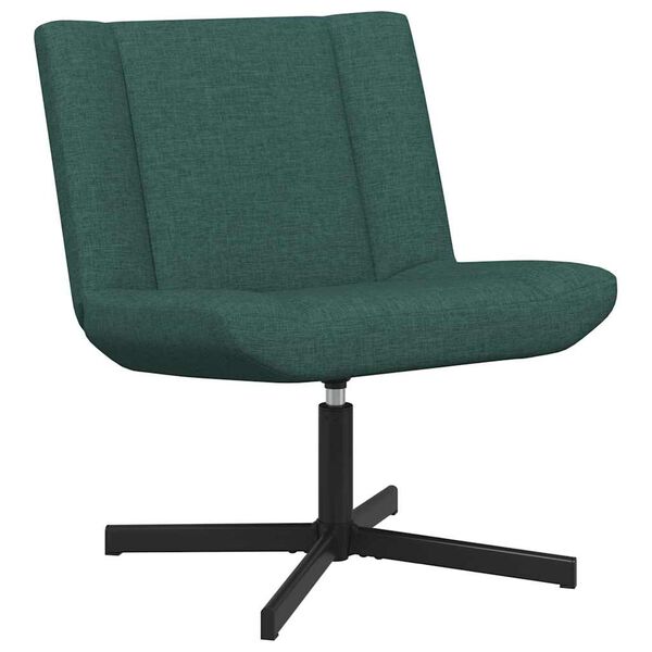vidaXL Cadeira girat&oacute;ria Verde Escuro 63 x 75 x 76 cm tecido