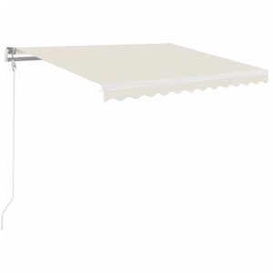 vidaXL Toldo retr&aacute;til manual 350x250 cm cor creme