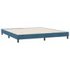 vidaXL Cama com molas sem colch&atilde;o 180x220 cm veludo azul-escuro