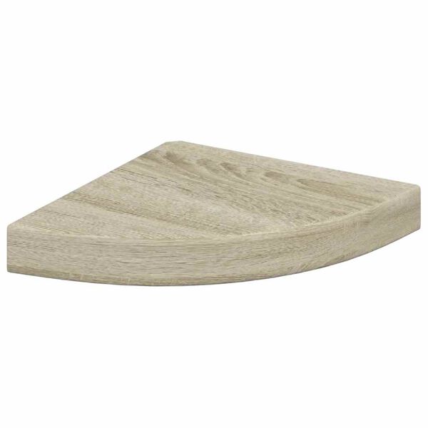 vidaXL Prateleira de canto suspensa 25x25x3,8 cm MDF cor carvalho