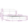 vidaXL Estrutura cama s/ colch&atilde;o derivados de madeira carvalho sonoma