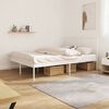 vidaXL Estrutura de cama com cabeceira 140x200 cm metal branco