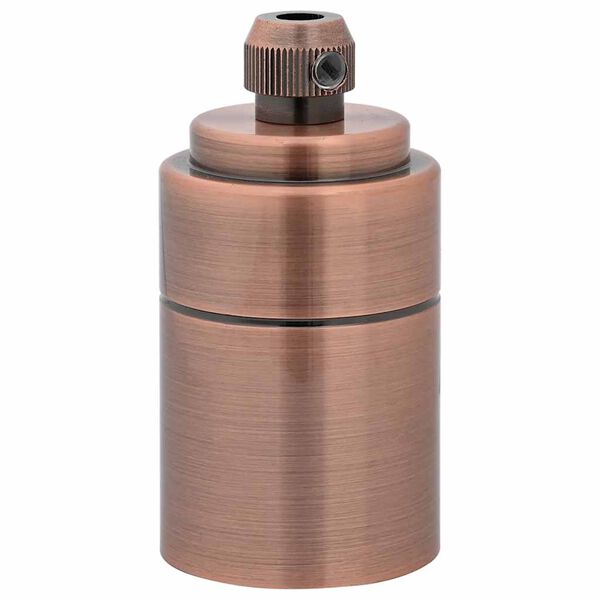 vidaXL Casquilhos de lâmpadas 2 pcs Bronze vermelho E27