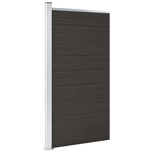 vidaXL Painel de cerca 95x186 cm WPC preto
