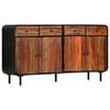 vidaXL Aparador de madeira reciclada maci&ccedil;a 140x35x76 cm
