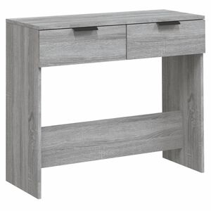 vidaXL Mesa consola 90x36x75 cm derivados de madeira cinzento sonoma