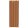 vidaXL Cortinas de voile com ilhós 2 pcs terracota