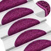 vidaXL Tapetes de escada 10 pe&ccedil;as 56x17x3 cm violeta semicircular