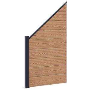 vidaXL Conjunto de Cercas 95 x 180 cm WPC e Alum&iacute;nio Castanho