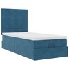 vidaXL Estrutura cama otomana colchões 80x200 cm veludo azul escuro