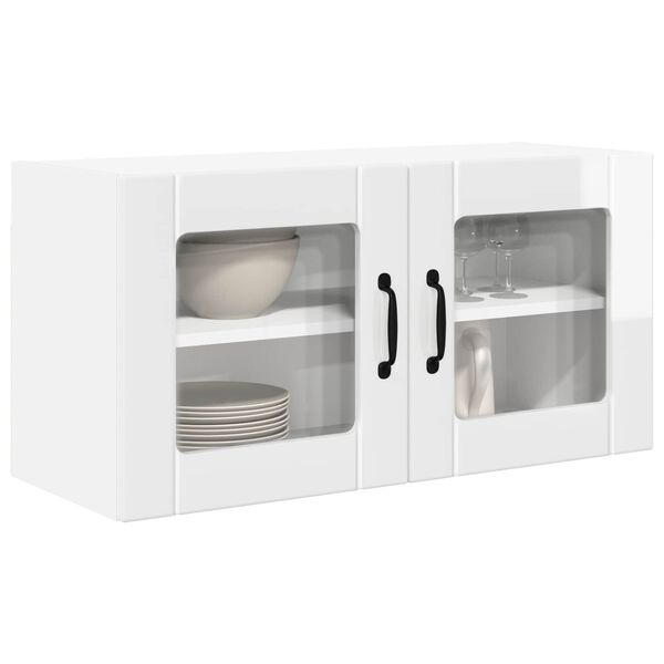vidaXL Arm&aacute;rio de Cozinha com porta Branco Brilhante 80 x 31 x 40 cm