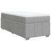 vidaXL Cama com molas/colch&atilde;o 80x200 cm tecido cinza-claro