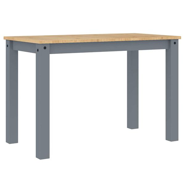 vidaXL Mesa de jantar Panama 112x60x75 cm pinho maci&ccedil;o cinzento