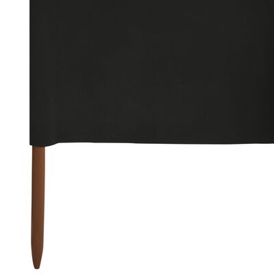 vidaXL Para-vento com 3 painéis em tecido 400x120 cm preto