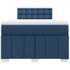 vidaXL Cama boxspring com colchão 120x190 cm tecido azul