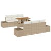 vidaXL Conjunto de Sof&aacute; de Jardim 7 pcs Bege Rattan Sint&eacute;tico