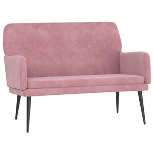 vidaXL Banco 108x79x79 cm veludo rosa