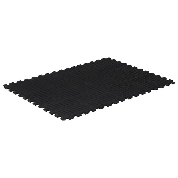 vidaXL Ladrilho de borracha 12 mm 90x120 cm preto