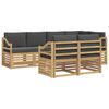 vidaXL Conjunto de Sof&aacute;s para Exterior 7 pcs Branco e Antracite