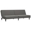 vidaXL Sof&aacute;-cama de 2 lugares couro artificial cinzento