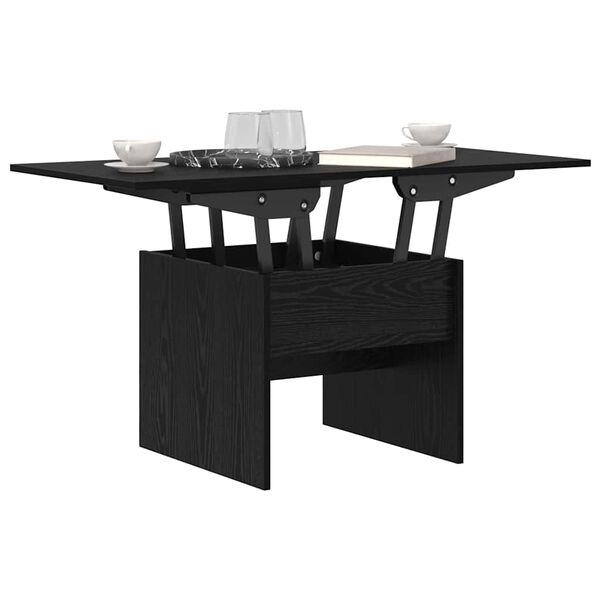 vidaXL Mesa de centro Carvalho Preto 55 x 54,5 x 45 cm